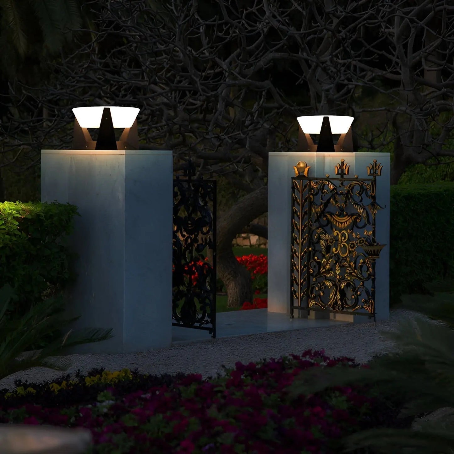 Luxury Solar Garden Lamp with Japanese Style - ZenGlow-Nora Luxe