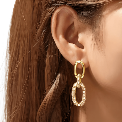 Luxury Sparkling Earrings - Aurora-Gold-Nora Luxe