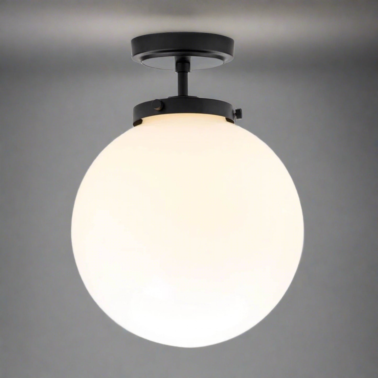 Luxury Spherical Ceiling Lighting - LumiSphere-Black-Nora Luxe