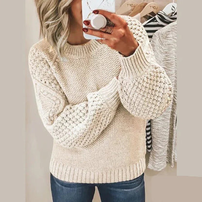 Luxury Stylish Ladies' Sweater - Aria-Beige-S-Nora Luxe