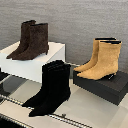 Luxury Suede Winter Boots - Sorena-Brown-2.5-Nora Luxe
