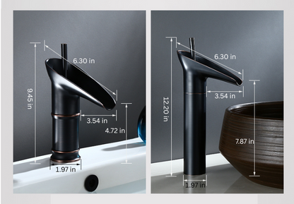 Luxury Waterfall Basin Tap - CascadeFlow-Antique Short-Nora Luxe