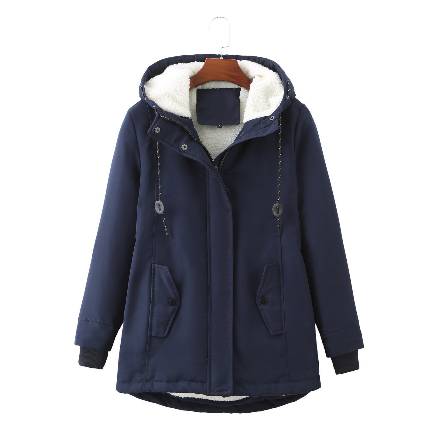 Luxury Winter Coat for Women - Aurora-Dark Blue-S-Nora Luxe