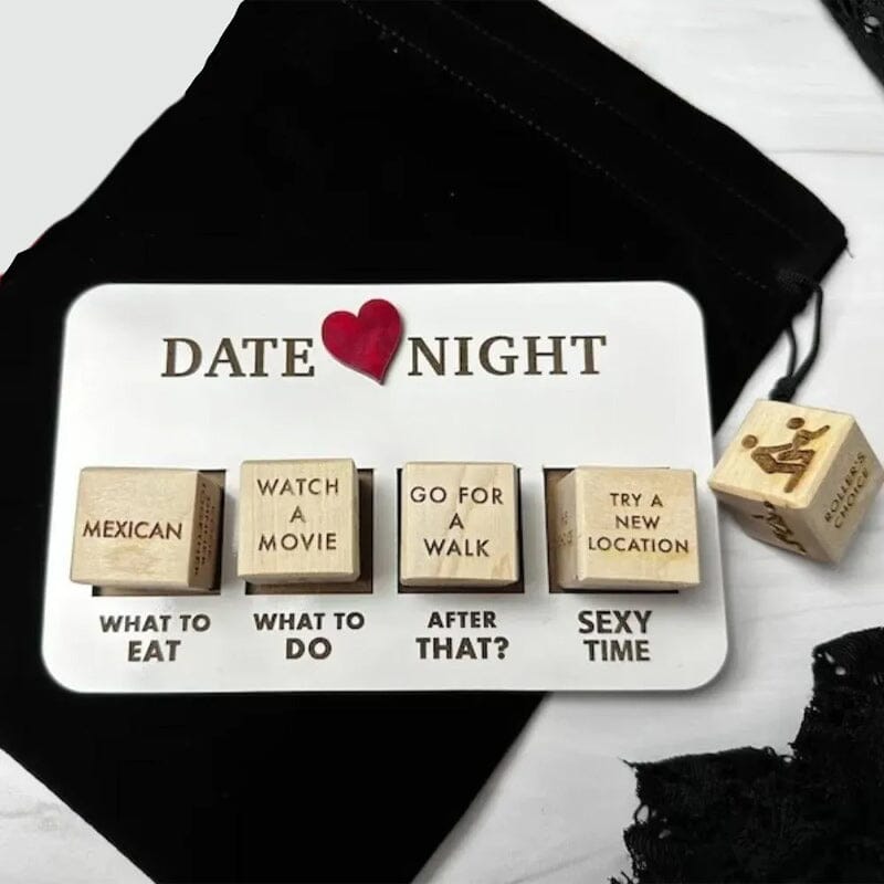 Luxury Wooden Date Night Dice Set - Creative and Exciting Date Ideas - Surprise Game-Nora Luxe