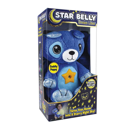 Magical Cuddle and Night Light - DreamLight-Blue Puppy-Nora Luxe