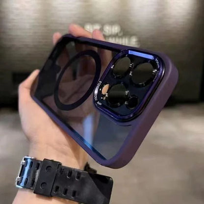 Magnetic iPhone Case – iShield-Dark purple-iPhone 16-Nora Luxe