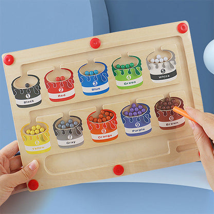 Magnetic Learning Maze for Colour and Number Recognition - MazeMagic-Nora Luxe