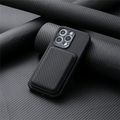 MagSafe Wallet Phone Case - TitanWallet-Carbon Black-iPhone 15 Pro Max-Nora Luxe