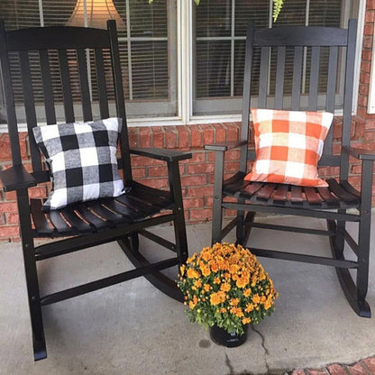 Cozy Checked Cushion Cover in Country Style – Autumn Plaid
