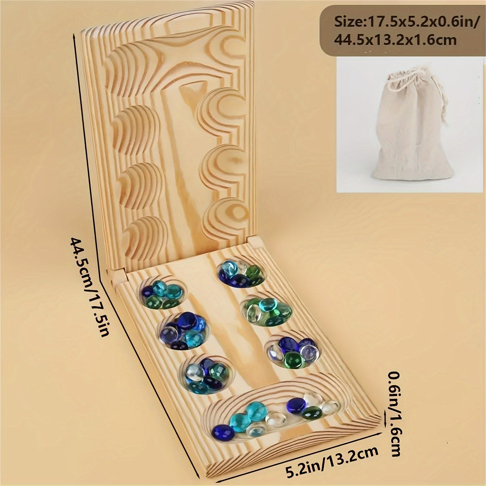 Mancala Deluxe Board Game - BrainStones-Nora Luxe