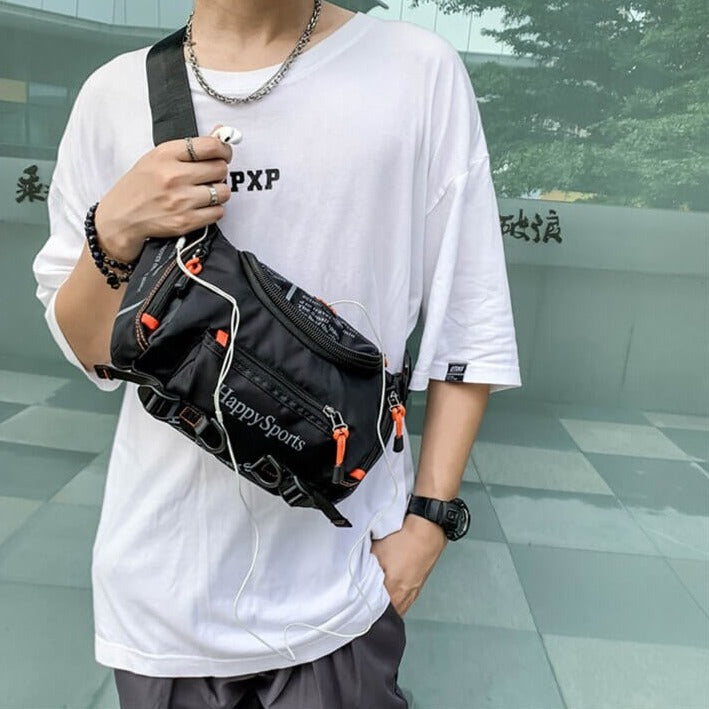 Water-Resistant Men’s Waist and Sling Bag – Multi-Way Travel & Outdoor Pack