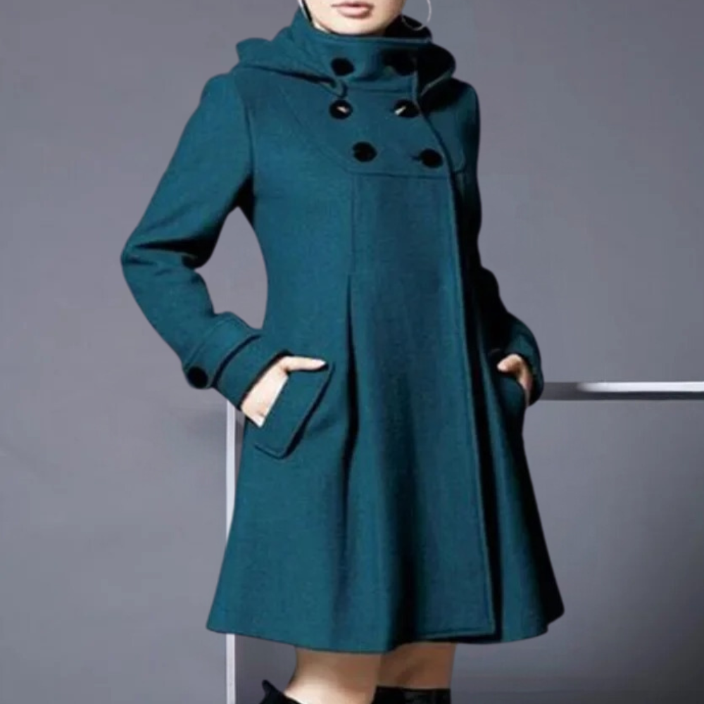 Medila - Trendy Women's Jacket with Side Pockets-Dark green-XS-Nora Luxe