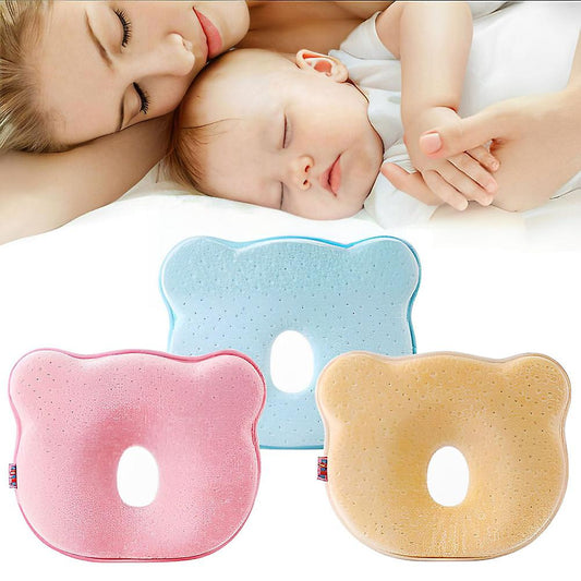 Memory Foam Baby Pillow - ErgoNest-Pink-Nora Luxe