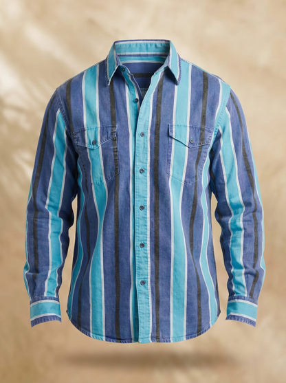 Ralph - Vintage Stripe Long-Sleeve Button-Up Shirt