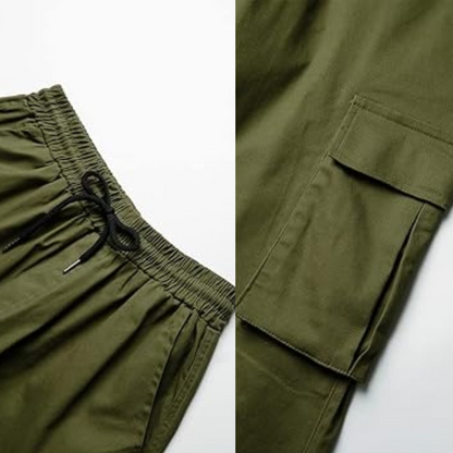 Men's Casual Cargo Joggers - Vincent-Beige Gray-S-Nora Luxe