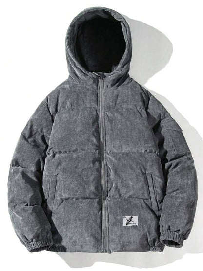 Men's Corduroy Puffer Jacket - Verno-S-Nora Luxe