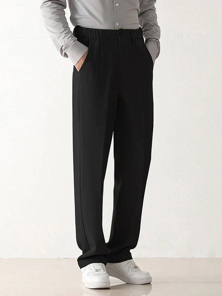 Men's Draped Formal Trousers - Bruno-Black-S-Nora Luxe