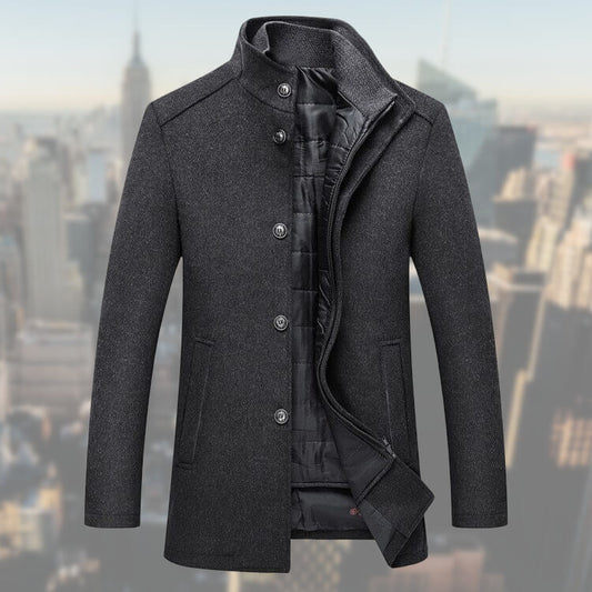 Men's Jacket with Detachable Vest - Lucas-Gray-S-Nora Luxe
