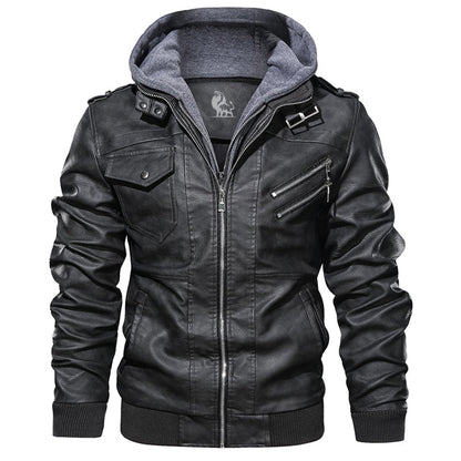 Men's learning jacket with detachable hood - Ryder-Black-S-Nora Luxe