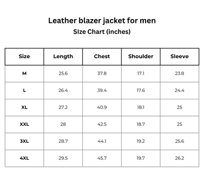 Men's Leather Blazer – Leonardo-Black-S-Nora Luxe