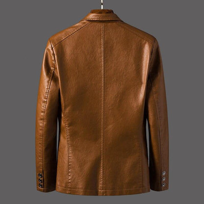 Men's Leather Blazer – Leonardo-Black-S-Nora Luxe
