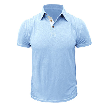 Men's Polo Shirt made of Soft Cotton – Matteo-Light blue-S-Nora Luxe