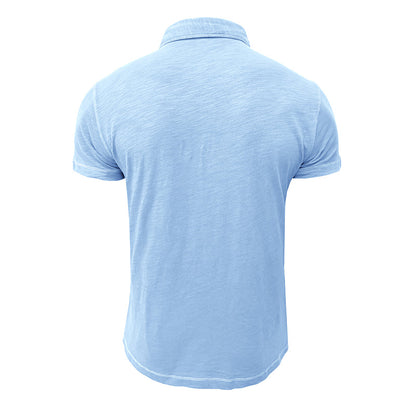 Men's Polo Shirt made of Soft Cotton – Matteo-Light blue-S-Nora Luxe