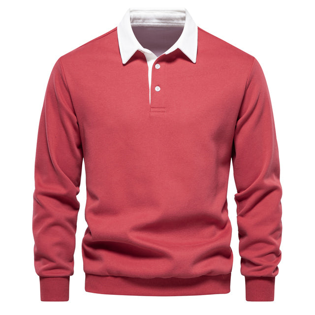 Men's Polo Sweater – Lorenzo-Red-S-Nora Luxe