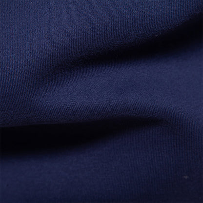 Men's Polo Sweater with Long Sleeves - Rafael-Dark Blue-S-Nora Luxe