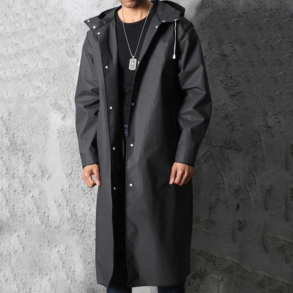 Men's Rain Jacket With Hood - Nimbus-Black-M-Nora Luxe