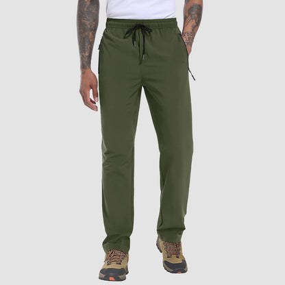 Men's Stretch & Quick-Dry Hiking Trousers - Logan-Olive Green-S-Nora Luxe