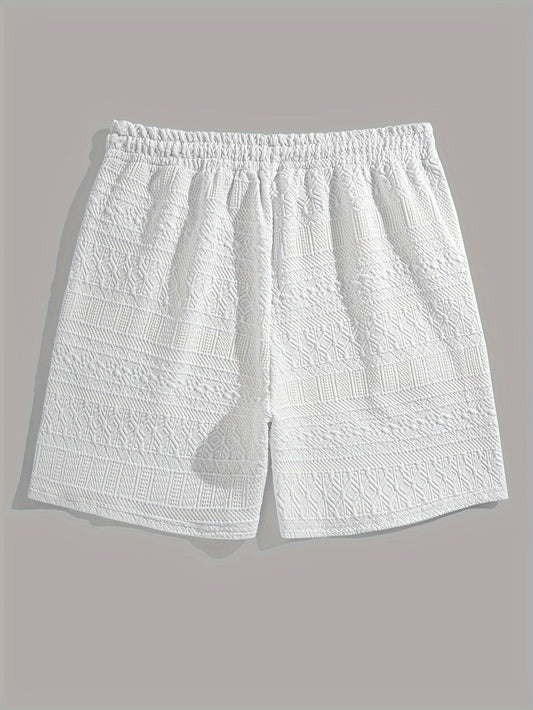 Men's Summer Shorts Basic Look with Drawstring Comfort - Finn (Buy 1 Get 1 FREE)-White-S-Nora Luxe