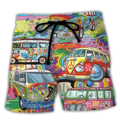 Men's Swim Shorts with Graffiti Print – NovaBay-Yellow-S-State of Style
