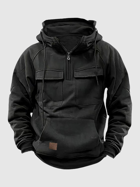 Men's Winter Hoodie - Oliver-Black-S-Nora Luxe