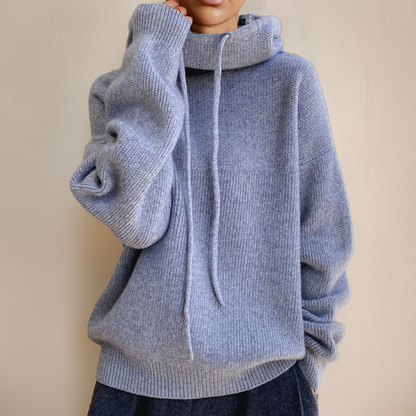 Merino Wool Ladies' Turtleneck - Lena-Gray-XS-Nora Luxe