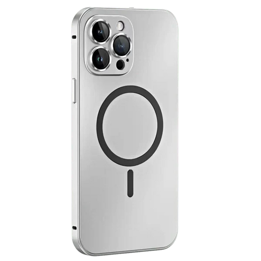 Metal Case for iPhone - MagCase-Silver-iPhone 15 Pro Max-Nora Luxe