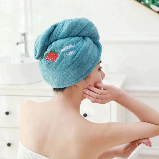Microfiber Hair Towel - HairDry Pro-Light blue-Nora Luxe