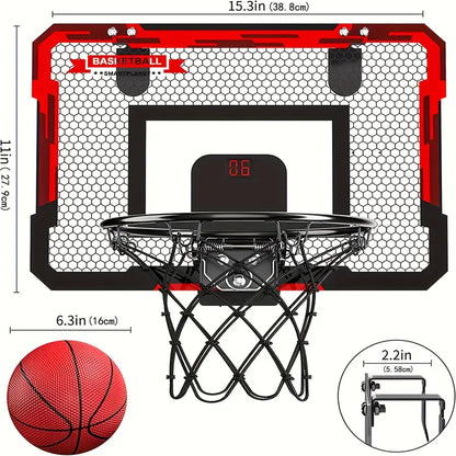 Mini Basketball Hoop with Electronic Scoreboard - BouncePro-Nora Luxe
