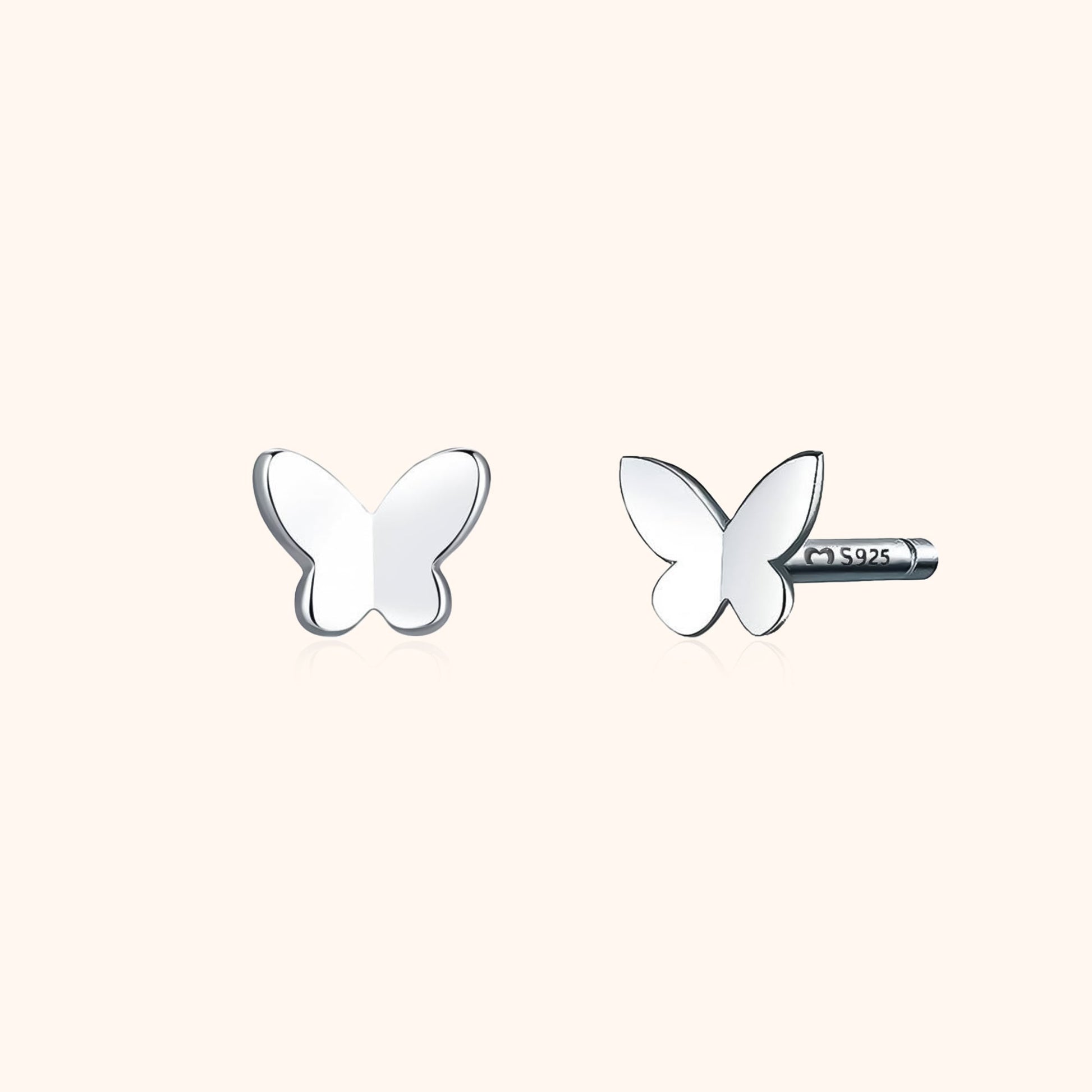 Mini Butterfly Earrings - Elena-Silver-Nora Luxe
