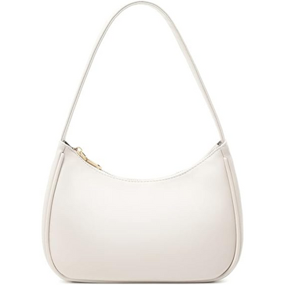 Mini Hobo Bag with Zipper - Sabrina-Beige-Nora Luxe