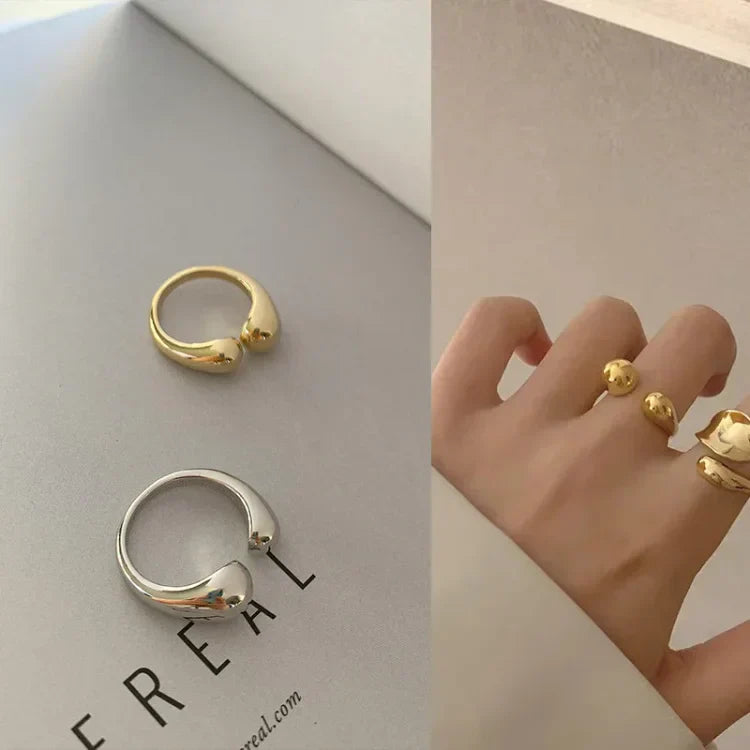 Minimalist Adjustable Ring - Elise-Gold-Nora Luxe