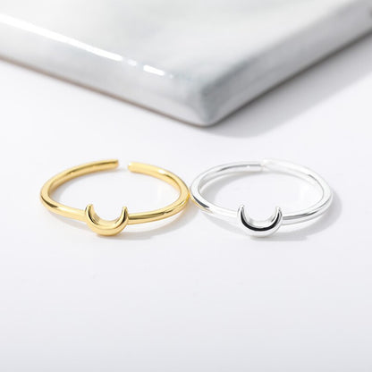 Minimalist Crescent Ring - Nova-Gold-Nora Luxe