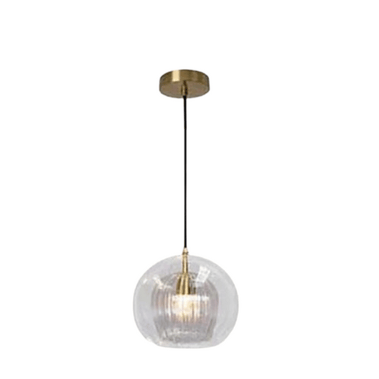 Modern Aluminium-Glass Pendant Lamp - LumaLite-Transparent-Neutral White-Nora Luxe
