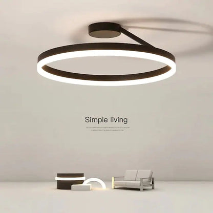 Modern LED Ceiling Light - Luminara-Black-3 Colours-A-Nora Luxe
