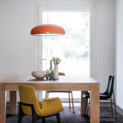 Modern Round LED Pendant Lamp - Serena-Orange-Average 13.78 inches-Nora Luxe