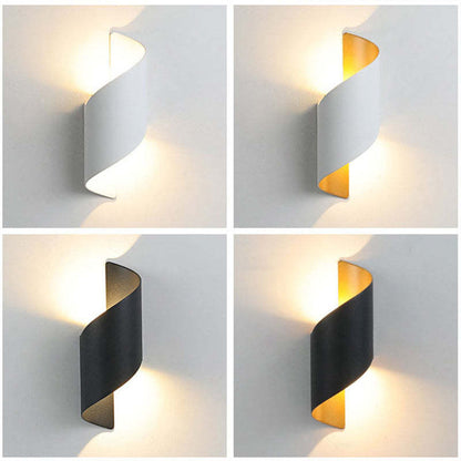 Modern Spiral LED Wall Light - TwistLight-Small-White-Nora Luxe