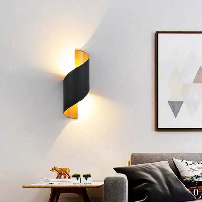 Modern Spiral LED Wall Light - TwistLight-Small-White-Nora Luxe
