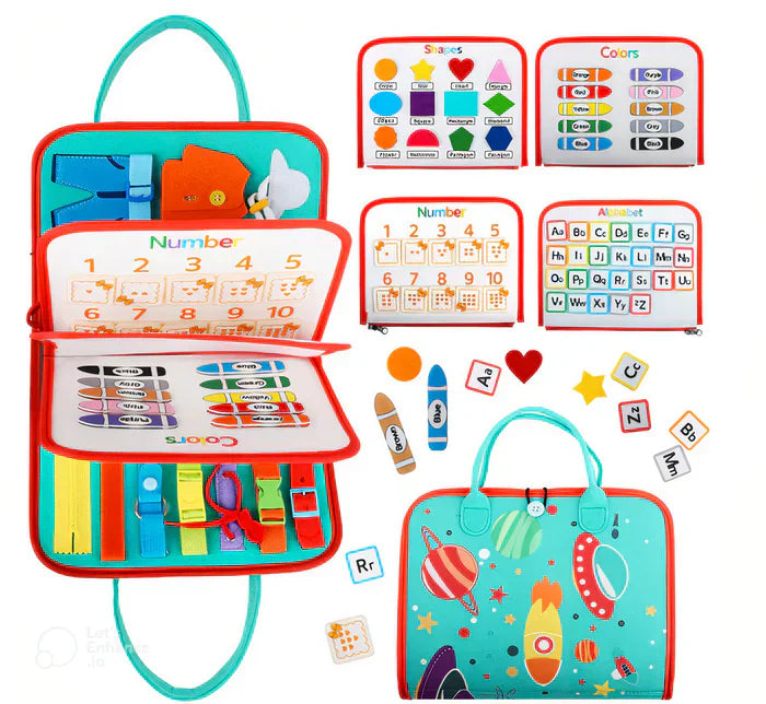Montessori Colors and Shapes Toddler Book - Senses Adventure-Nora Luxe