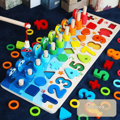 Montessori Toddler Playboard - Wooden PlaySafari-Pastel XL-Nora Luxe