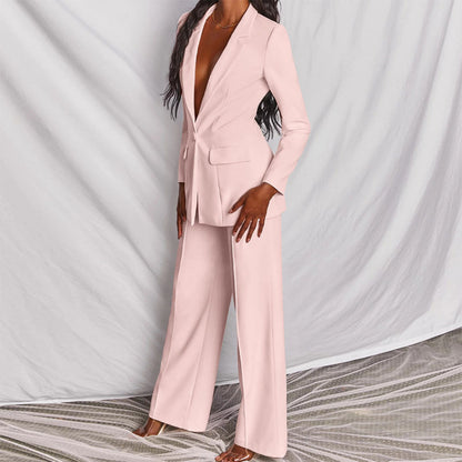 Moshine - 2-Piece Blazer and Trouser Set-Yellow-S-Nora Luxe
